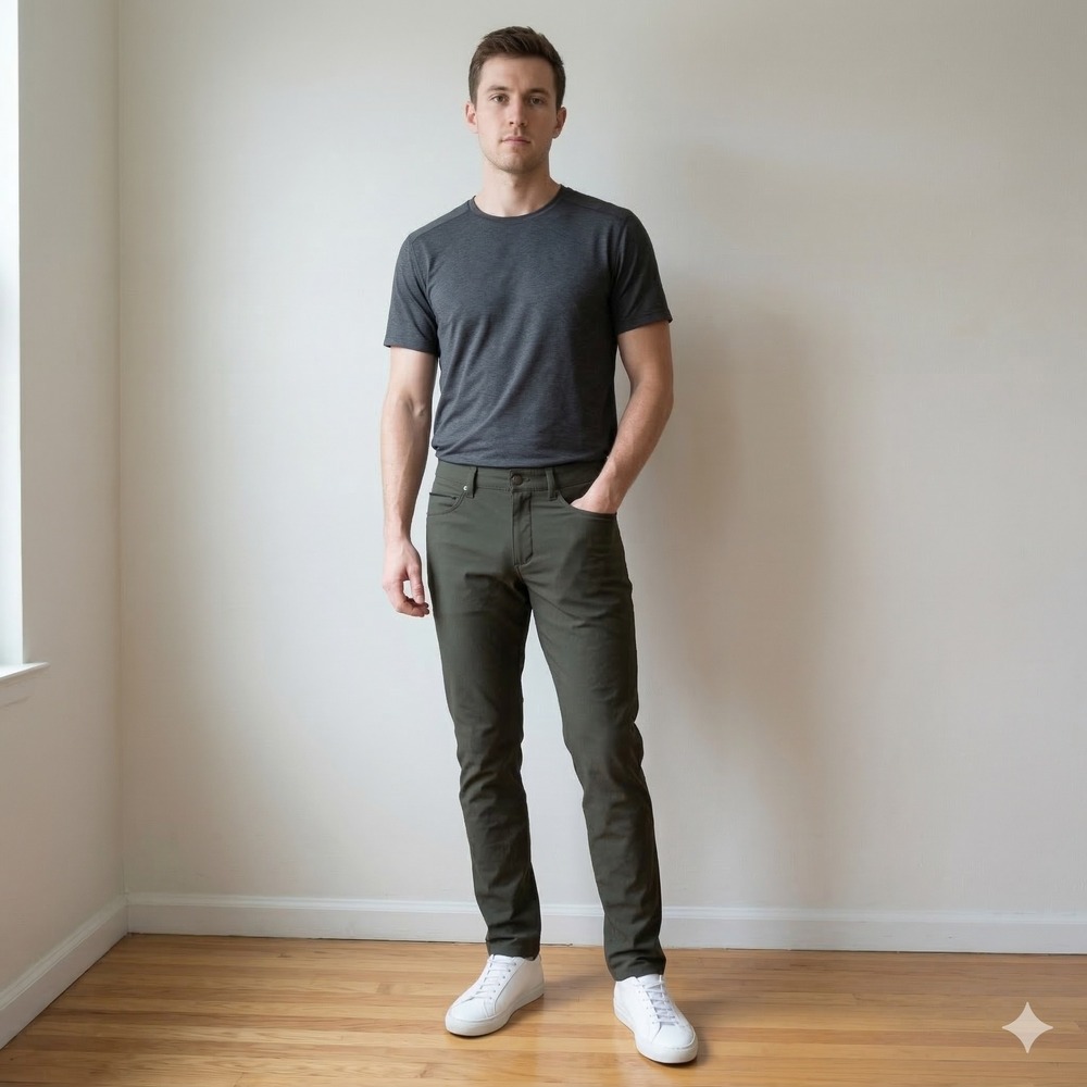 Lululemon ABC Pants Mens 28‎ Dark Olive Green Warpstreme Chinos Golf Travel